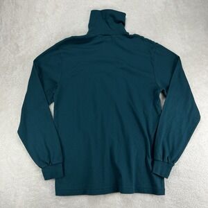 Vintage Eddie Bauer Turtleneck Tall XL Men's 100% Cotton Dark Green Made In USA